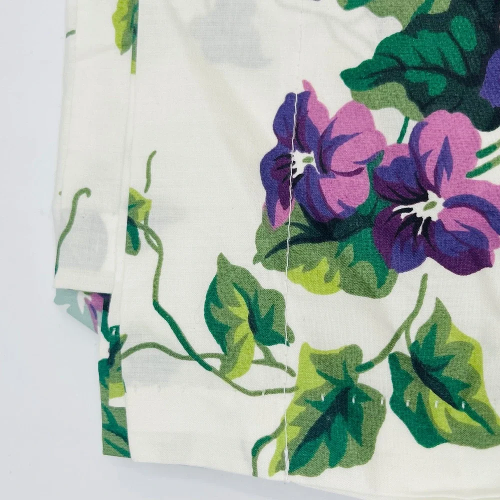 Waverly Garden Room Floral Curtain Panel Purple Green White 42x84 Cottagecore